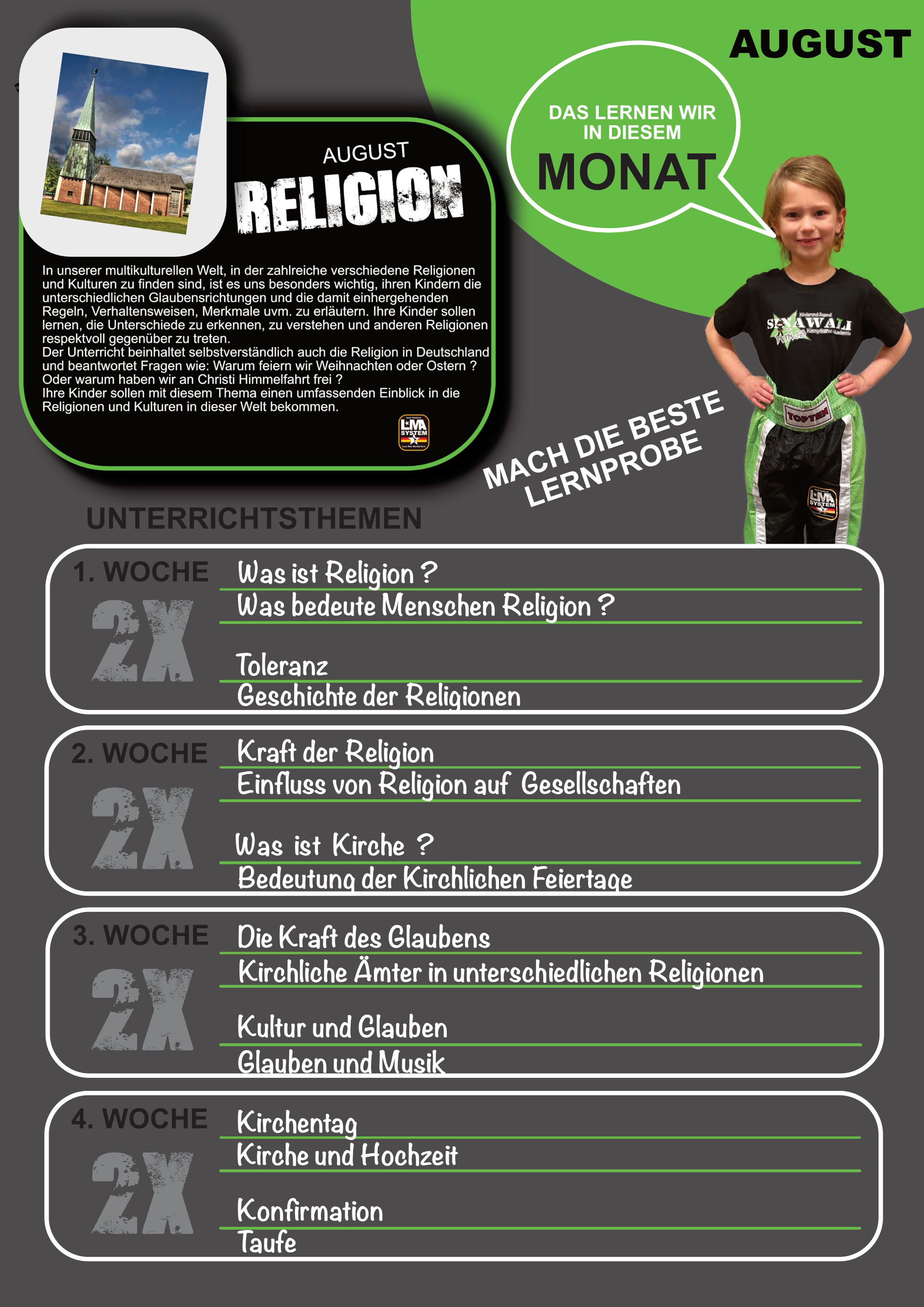 Monatsthema August - Religion