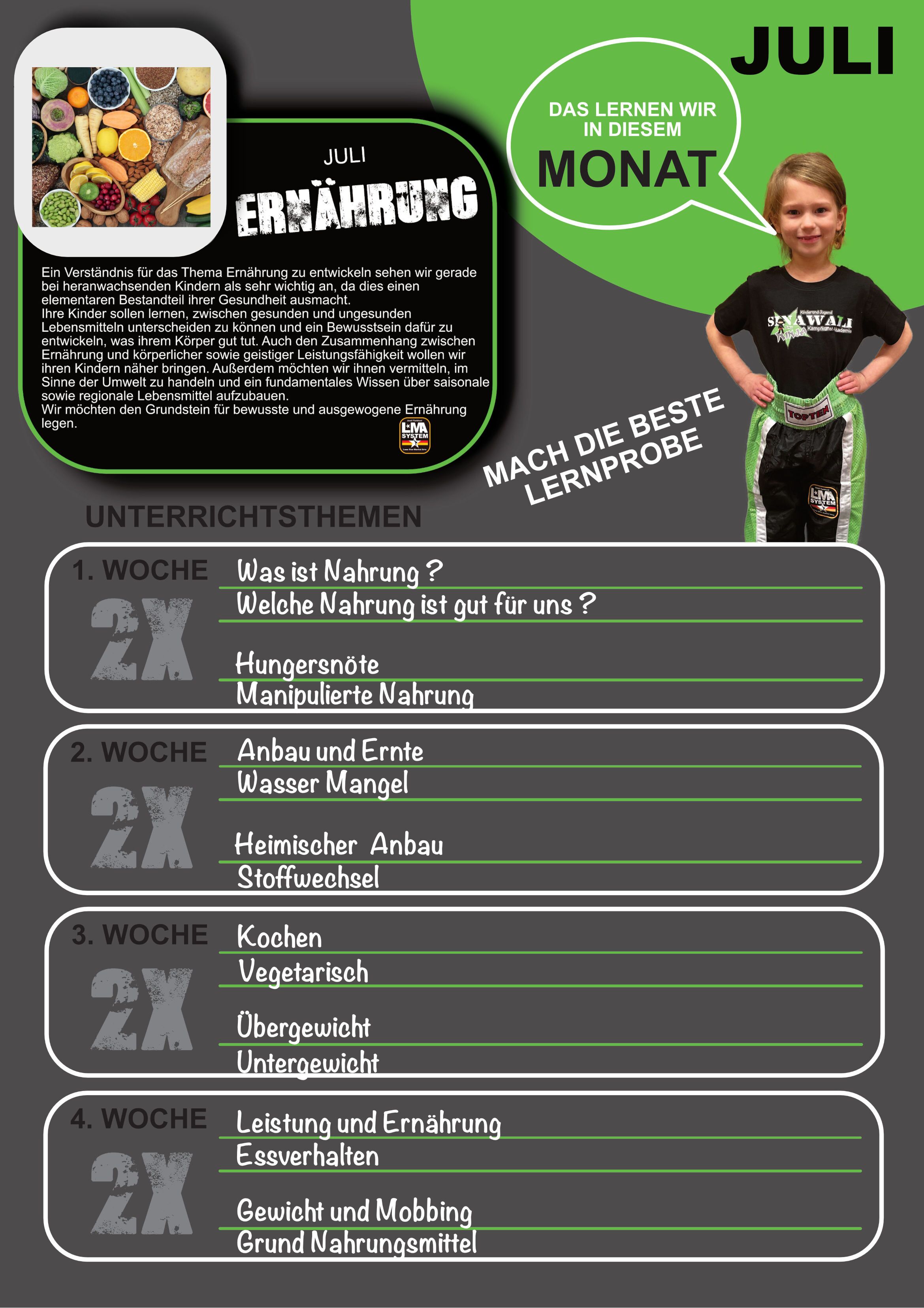 Monatsthema Juli - Ernhrung