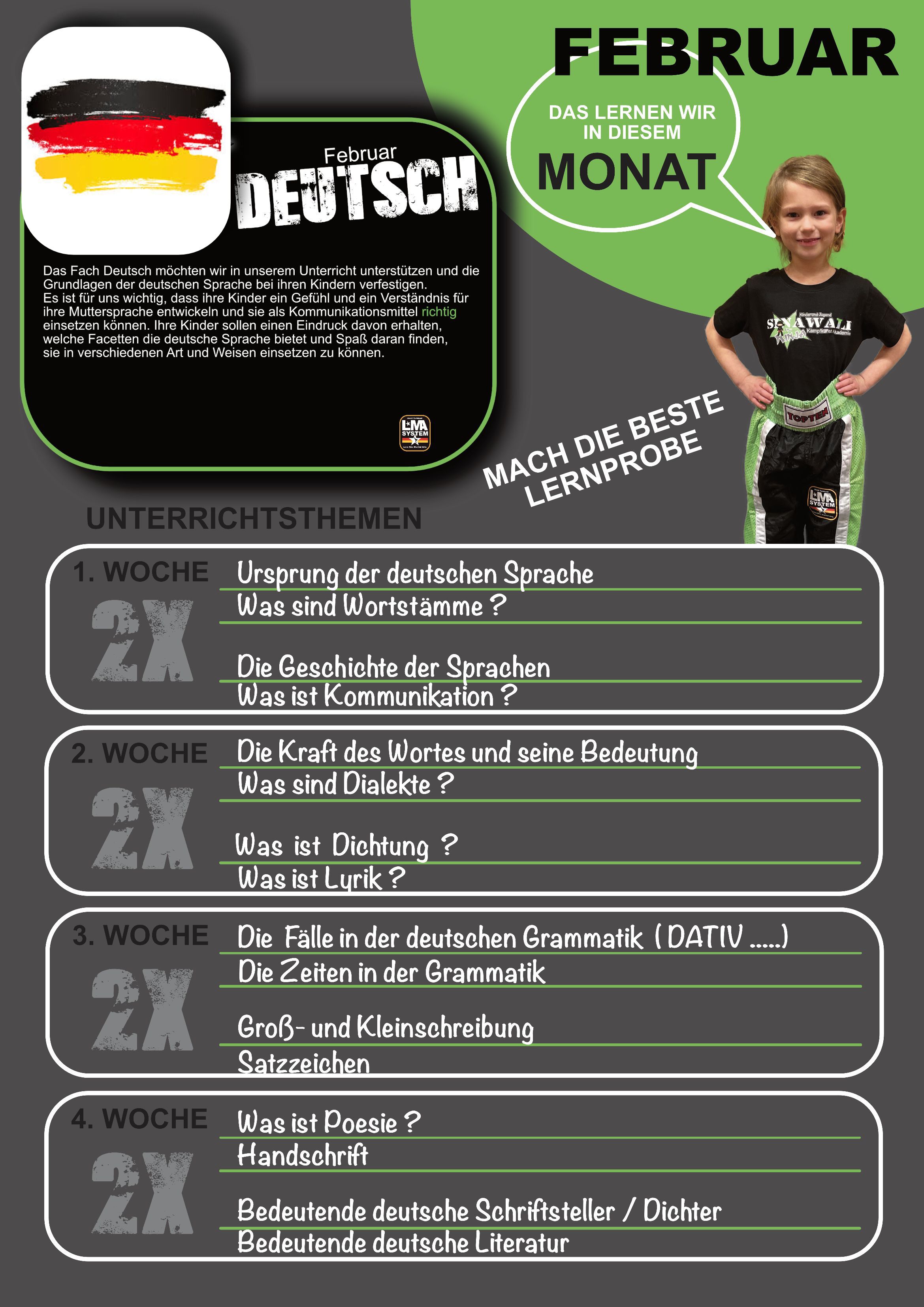 Monatsthema Februar - Deutsch