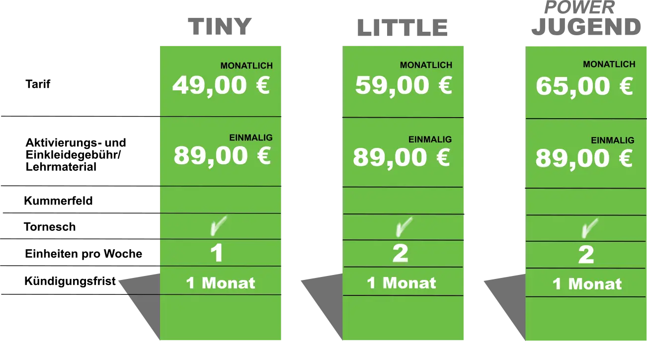 Kinder und Jugend - Tarife - 6 Monate